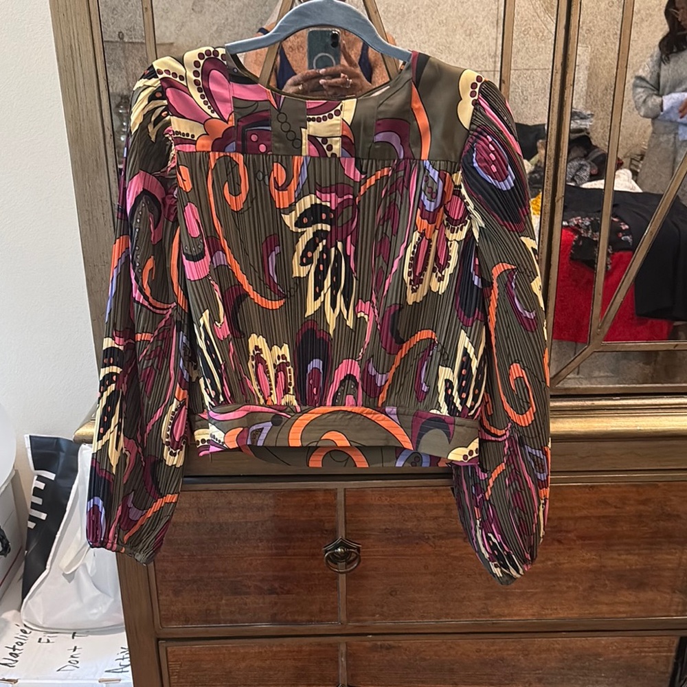 Multicolor Crop Blouse